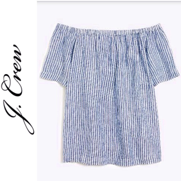 J. Crew Tops - J. Crew Linen Off Shoulder Top